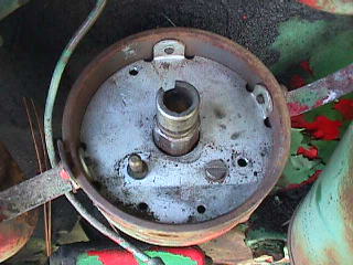 After removing the points and condensor