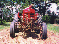 a red ferguson tractor that will go in the shed