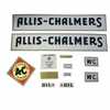 Allis Chalmers WC Decal Set, WC 1933-38 Blue with Border, Mylar