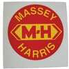 Massey Harris MH30 Massey Harris Decal, 3 inch Round, M-H, Red with Yellow Letters, Vinyl