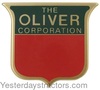 photo of 2 Color Brass shield, measures 2-3\16  wide by 2  high. For tractor models OC-6, Super 44, Super 55, Super 66, Super 77, Super 88, Super 99 1950 THRU 1959, (66, 77, 88 1950 and up), 660.