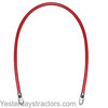 photo of This cable is red coated 2 gauge. 37 inches in length.
