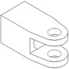 photo of Part of the 406250R1 assembly, this part is the Front Yoke. It measures 3.980 inches long. Used on International models: 1066, 1086, 1206, 1256, 1456, 1466, 1468, 1486, 1566, 1568, 1586, 3388, 3588, 3788. Replaces International part numbers 406249R1