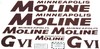 Minneapolis Moline GVI Decal Set