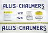 Allis Chalmers WD Decal Set, Blue Letters
