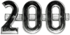 photo of For 200. Side Emblem.  200 . 1 piece, 1 side.