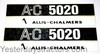 photo of Decal Set for Allis Chalmers Model 5020. Hood Decal Only.