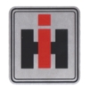 photo of  IH  logo on silver background, 2 inch x 2-1\4 inch.