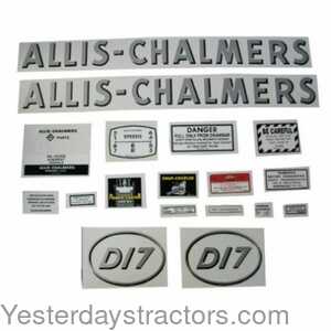 Allis Chalmers D17 Decal Set 100169