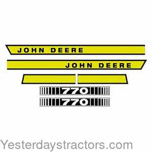John Deere 770 770 Hood Decal 164887
